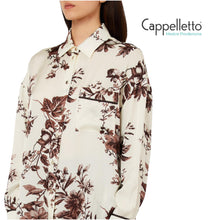 Carica l'immagine nel visualizzatore di Gallery, Camicia in Raso Stampato Choco Ramage CA6366