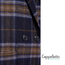 Carica l'immagine nel visualizzatore di Gallery, ADRIA Cappotto Reversibile DoppioPetto Check Dark Navy