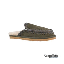 Carica l'immagine nel visualizzatore di Gallery, Slipper Full Eskimo Stitch Black Olive