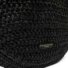 Carica l'immagine nel visualizzatore di Gallery, NEFELI Borsa Hobo in Raffia Nero