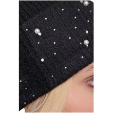 Carica l'immagine nel visualizzatore di Gallery, VENUS Berretto con Perle e Strass Nero