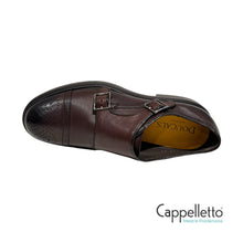 Carica l'immagine nel visualizzatore di Gallery, Scarpa Doppia Fibbia in Pelle Ebano