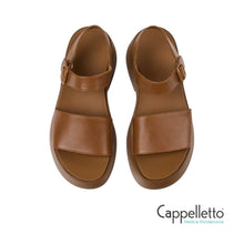 Carica l'immagine nel visualizzatore di Gallery, TASHA Sandali Donna in Pelle Marrone