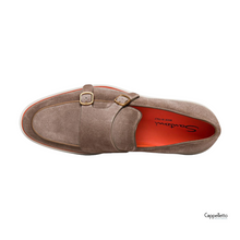 Carica l'immagine nel visualizzatore di Gallery, Mocassino Uomo Monk Strap in Suede Beige
