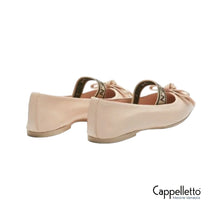 Carica l'immagine nel visualizzatore di Gallery, BALLERINA in Pelle con Elastico Logo Nude