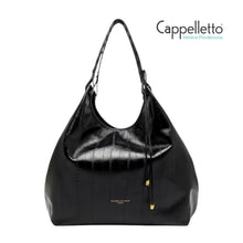 Carica l'immagine nel visualizzatore di Gallery, DUA Borsa Grande Stampa Anguilla Nero