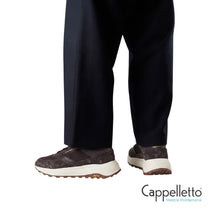 Carica l'immagine nel visualizzatore di Gallery, DUBLIN Sneaker Uomo in Suede e Tessuto Marrone