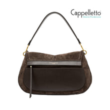 Carica l'immagine nel visualizzatore di Gallery, HELENA ROUND Borsa Media in Suede Moka