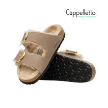 Carica l'immagine nel visualizzatore di Gallery, Arizona Donna Big Buckle Shearling Tobacco Brown