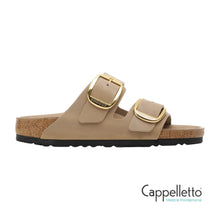 Carica l'immagine nel visualizzatore di Gallery, ARIZONA Donna Big Buckle Oiled Leather Brown Tabacco