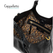 Carica l'immagine nel visualizzatore di Gallery, DUA Borsa Media Stampa Anguilla Nero