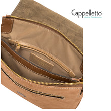 Carica l'immagine nel visualizzatore di Gallery, THREE Borsa in Pelle Scamosciata Caramel