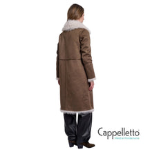 Carica l'immagine nel visualizzatore di Gallery, SULEEN Cappotto Reversibile Simil Montone Nocciola/Betulla