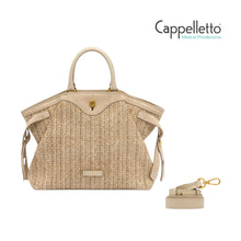 Carica l'immagine nel visualizzatore di Gallery, CLAUDETTE Borsa in Pelle/Paglia Sabbia