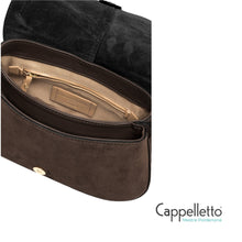 Carica l'immagine nel visualizzatore di Gallery, HELENA ROUND Borsa Piccola in Suede Moka