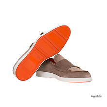 Carica l'immagine nel visualizzatore di Gallery, Mocassino Uomo Monk Strap in Suede Beige