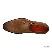Carica l'immagine nel visualizzatore di Gallery, Monk Strap da Uomo in Pelle Marrone