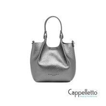 Carica l'immagine nel visualizzatore di Gallery, DUA Baby Borsa in Pelle Laminata City Noir/Castoro