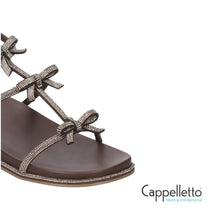 Carica l'immagine nel visualizzatore di Gallery, BOWI Sandalo Flat Gioiello Marrone