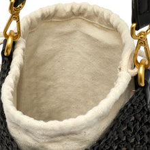 Carica l'immagine nel visualizzatore di Gallery, NEFELI Borsa a Secchiello in Paglia Nero