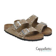 Carica l'immagine nel visualizzatore di Gallery, ARIZONA Donna Rivet Taupe Suede