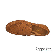 Carica l'immagine nel visualizzatore di Gallery, Mocassino Donna Nappa Intrecciata Cuoio