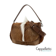 Carica l'immagine nel visualizzatore di Gallery, HELENA ROUND Borsa in pelle Safari Naturale