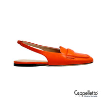 Carica l'immagine nel visualizzatore di Gallery, MARTINA SlingBack Flat in Nappa Arancio