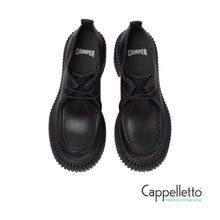 Carica l'immagine nel visualizzatore di Gallery, PIX LONDON Scarpa Derby Donna in Pelle Nera