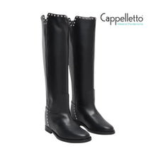 Carica l'immagine nel visualizzatore di Gallery, Stivale 2852 Nero con Spacco e Borchie Piramidali