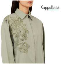 Carica l'immagine nel visualizzatore di Gallery, Camicia Oversize con Ricamo Green Peppermint CA6287