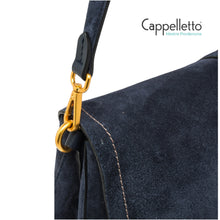 Carica l'immagine nel visualizzatore di Gallery, HELENA ROUND Borsa Media in Suede Notturno