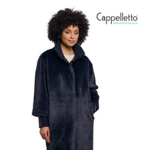 Carica l'immagine nel visualizzatore di Gallery, PILAR Cappotto con Dettagli in Maglia Dark Navy