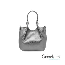 Carica l'immagine nel visualizzatore di Gallery, DUA Baby Borsa in Pelle Laminata City Noir/Castoro