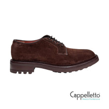 Carica l'immagine nel visualizzatore di Gallery, Scarpa Derby 606 in Suede Oil Testa di Moro