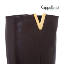 Carica l'immagine nel visualizzatore di Gallery, Stivale Alto Santa Monica Testa di Moro con V Oro 2568