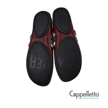 Carica l'immagine nel visualizzatore di Gallery, TWINS Ballerina da Donna in Pelle Bordeaux