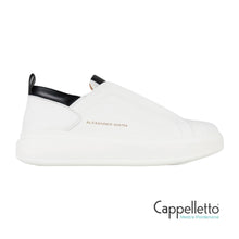 Carica l'immagine nel visualizzatore di Gallery, WEMBLEY Slip-on Uomo in Pelle Bianco/Nero 2384