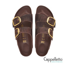 Carica l'immagine nel visualizzatore di Gallery, ARIZONA Donna Big Buckle Oiled Leather Habana