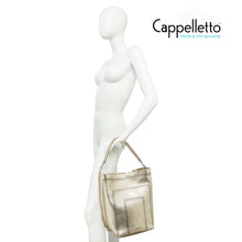 Carica l'immagine nel visualizzatore di Gallery, VANESSA Borsa in Pelle Light Gold-Caramello
