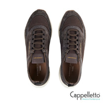 Carica l'immagine nel visualizzatore di Gallery, DUBLIN Sneaker Uomo in Suede e Tessuto Marrone