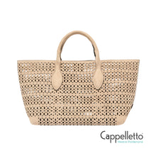 Carica l'immagine nel visualizzatore di Gallery, MASHUP Borsa Media in Suede Laserato Nude