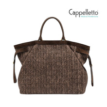 Carica l'immagine nel visualizzatore di Gallery, CLAUDETTE Borsa in Pelle/Paglia Choco