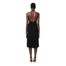 Carica l'immagine nel visualizzatore di Gallery, Abito in jersey leggero con scollo incrociato Nero AB719