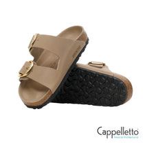 Carica l'immagine nel visualizzatore di Gallery, ARIZONA Donna Big Buckle Oiled Leather Brown Tabacco