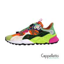 Carica l'immagine nel visualizzatore di Gallery, TIGER HILL Uni Suede/Mesh Pony Hair Verde-Bianco-Arancio