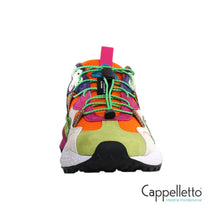 Carica l'immagine nel visualizzatore di Gallery, TIGER HILL Uni Suede/Mesh Pony Hair Verde-Bianco-Arancio