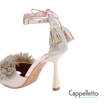 Carica l'immagine nel visualizzatore di Gallery, POM POM ANKLE Tie Sandal Metal