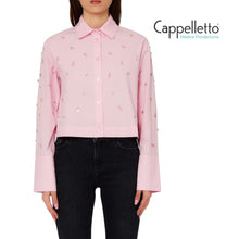 Carica l'immagine nel visualizzatore di Gallery, Camicia Boxy con Ricami Gioiello Pink Powder WA6173