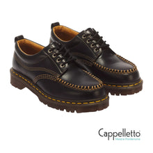 Carica l'immagine nel visualizzatore di Gallery, LOWELL Scarpa Moc Toe in Pelle Nera